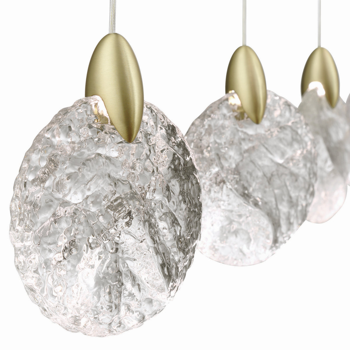 Artcraft - AC12154BB - LED Island Pendant - Snowflake - Satin Brass