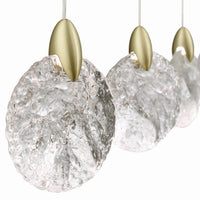 Artcraft - AC12154BB - LED Island Pendant - Snowflake - Satin Brass