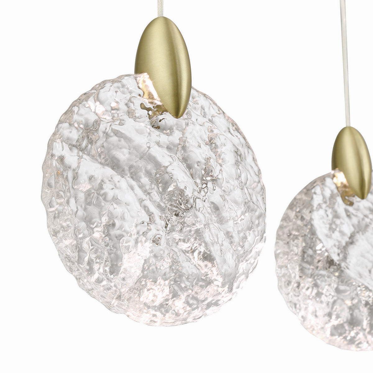Artcraft - AC12154BB - LED Island Pendant - Snowflake - Satin Brass