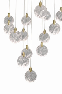 Artcraft - AC12155BB - LED Chandelier - Snowflake - Satin Brass