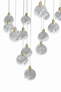 Artcraft - AC12155BB - LED Chandelier - Snowflake - Satin Brass