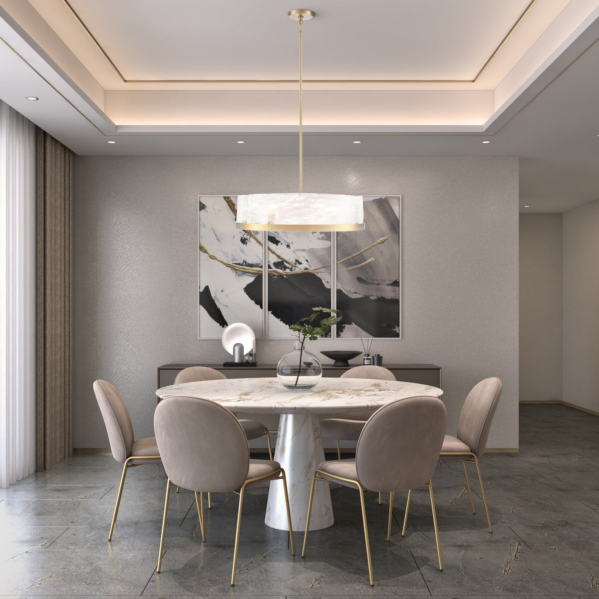 Artcraft - AC12176BR - Six Light Chandelier - Skye - Brass
