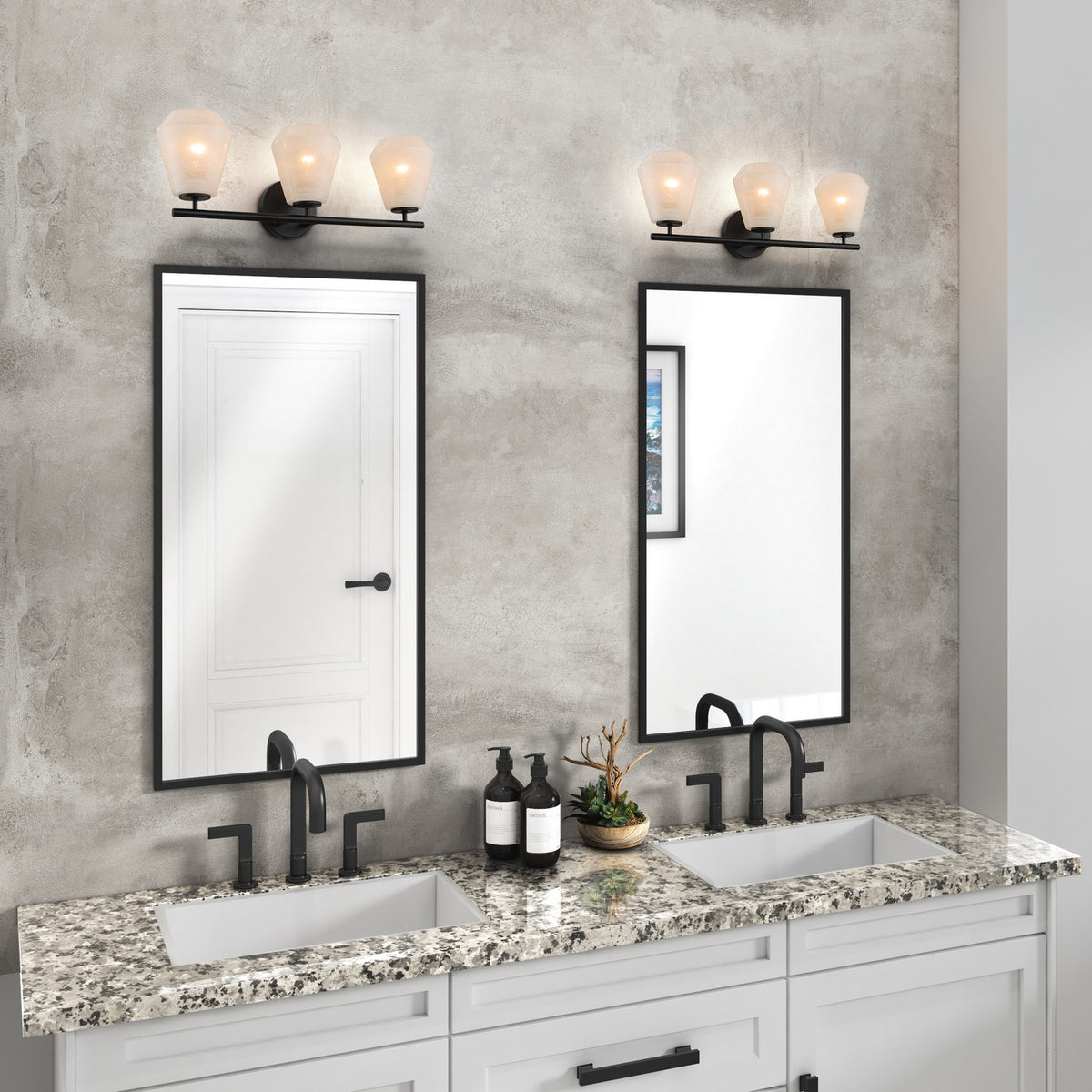 Artcraft - AC12183BK - Three Light Bathroom Vanity - Brooke - Black