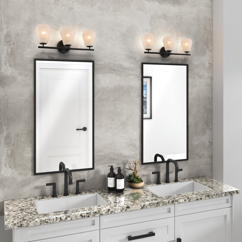 Artcraft - AC12183BK - Three Light Bathroom Vanity - Brooke - Black