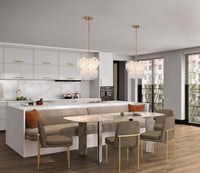 Artcraft - AC12210BR - Four Light Pendant - Lily - Brushed Brass