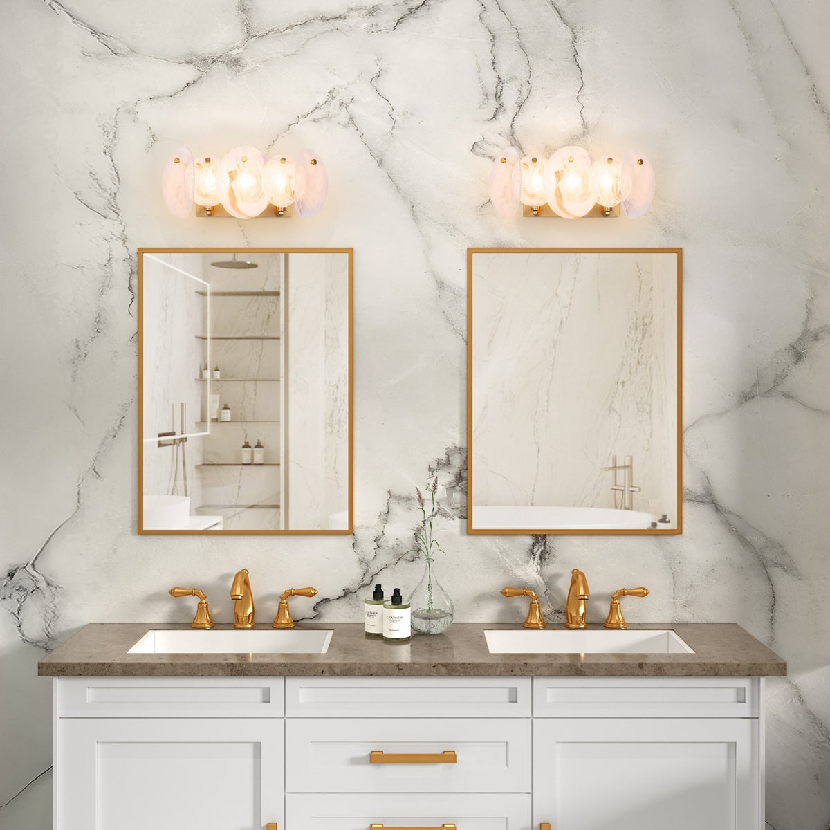 Artcraft - AC12213BR - Three Light Bathroom Vanity - Lily - Brushed Brass