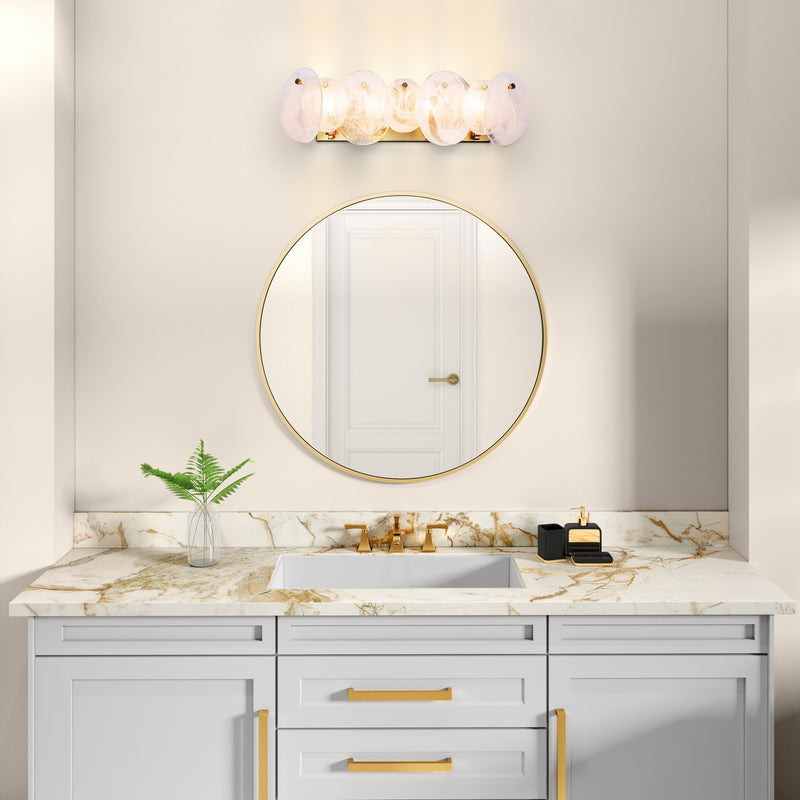 Artcraft - AC12214BR - Four Light Bathroom Vanity - Lily - Brushed Brass