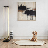 Artcraft - AC6816BK - LED Floor Lamp - Cascata - Black, Brushed Brass
