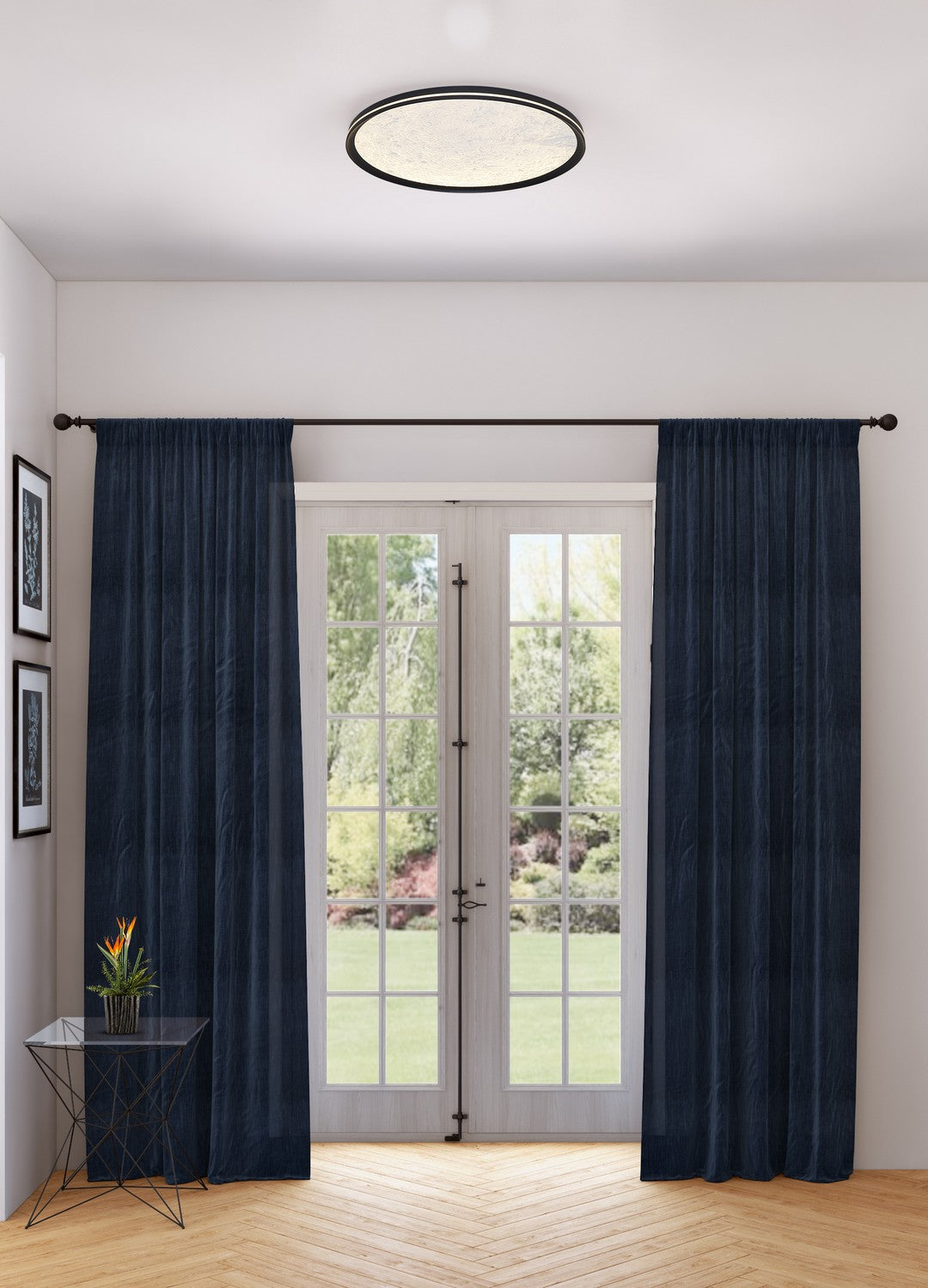 Artcraft - AC6872BK - LED Flush Mount - Luna - Black