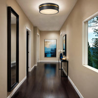 Artcraft - AC6990BB - LED Flush Mount - Dax - Black, Brass