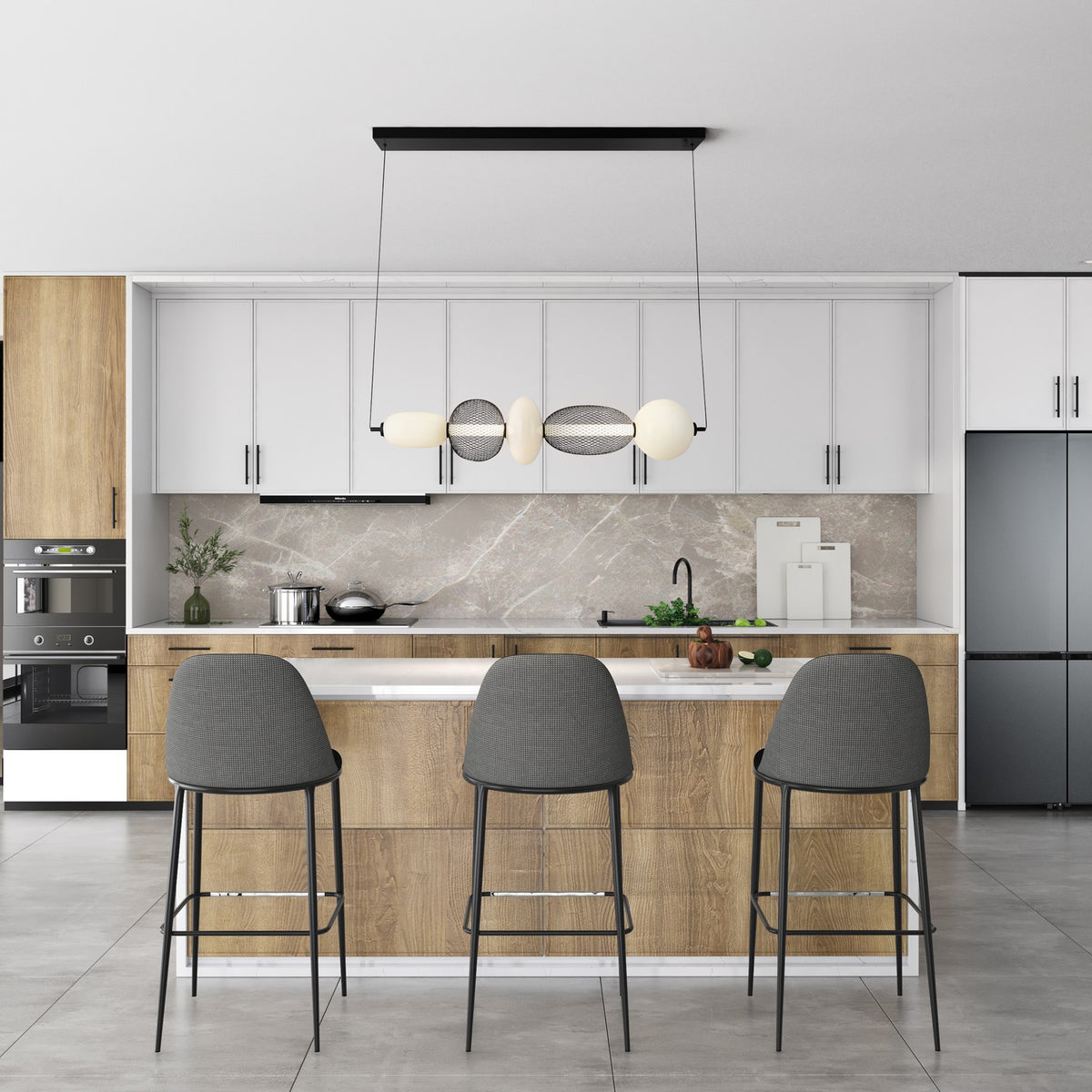 Artcraft - AC7462BK - LED Island Pendant - Ace - Black