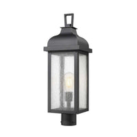Artcraft - AC8183BK - One Light Outdoor Post Mount - Madrid - Black