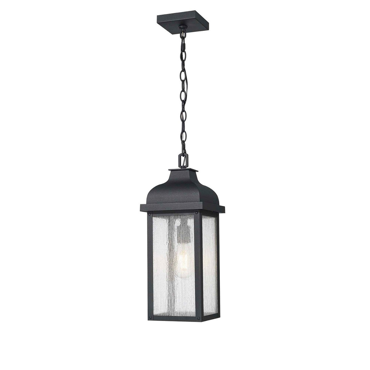 Artcraft - AC8185BK - One Light Outdoor Pendant - Madrid - Black