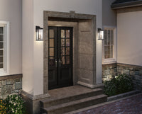 Artcraft - AC9272BK - Two Light Outdoor Wall Sconce - Estate - Black, Brass