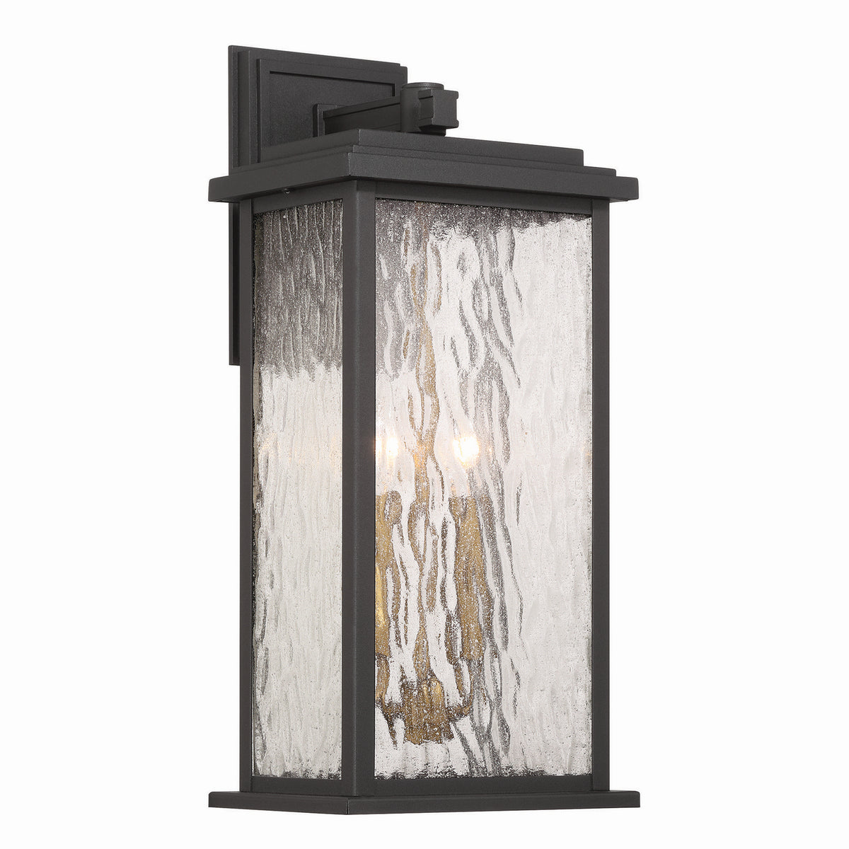Artcraft - AC9272BK - Two Light Outdoor Wall Sconce - Estate - Black, Brass