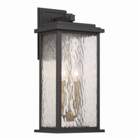 Artcraft - AC9272BK - Two Light Outdoor Wall Sconce - Estate - Black, Brass
