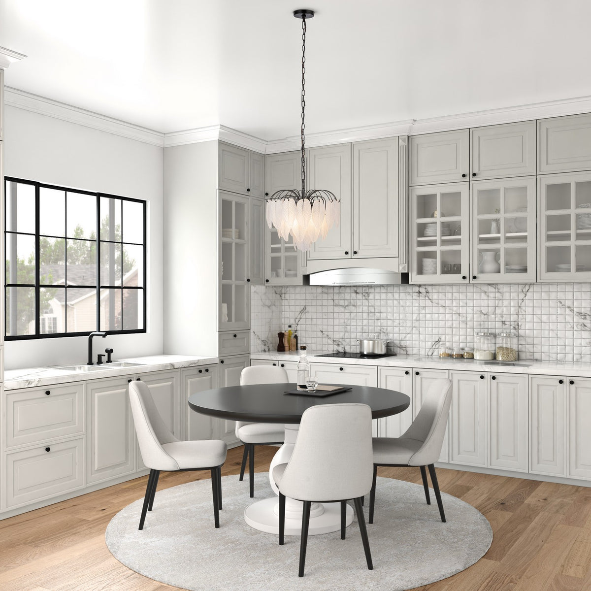 Artcraft - AC11780BK - Four Light Pendant - Alessia - Black