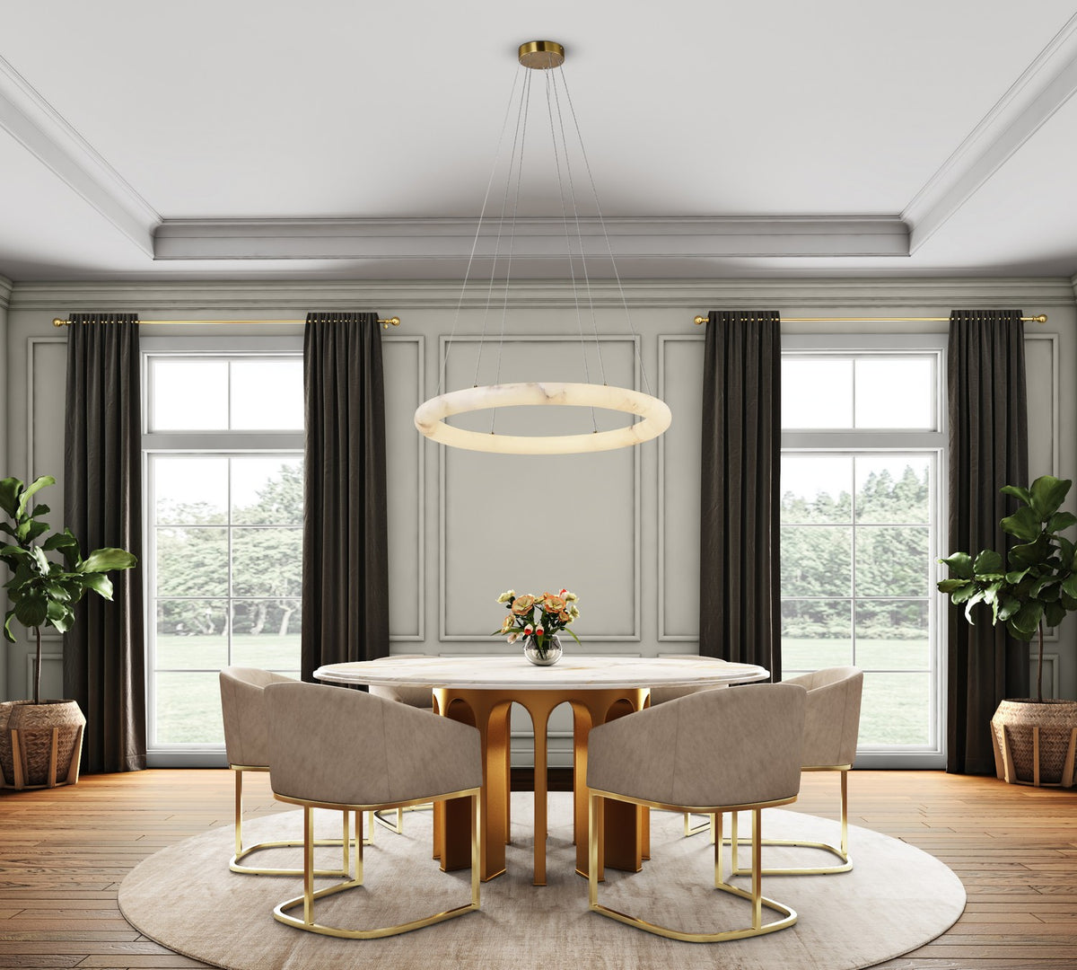 Artcraft - AC7470BR - LED Chandelier - Camila - Brushed Brass