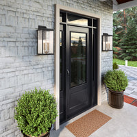 Artcraft - AC9274BK - Four Light Outdoor Wall Sconce - Estate - Black, Brass