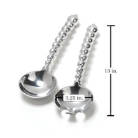 Design Shop Aluminum Beaded Server S/2