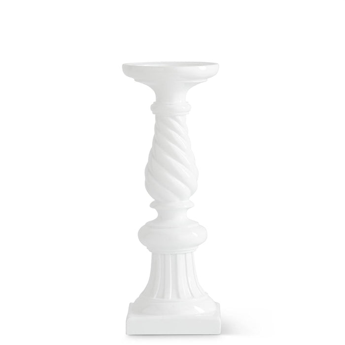 White decorative pedestal on a white background