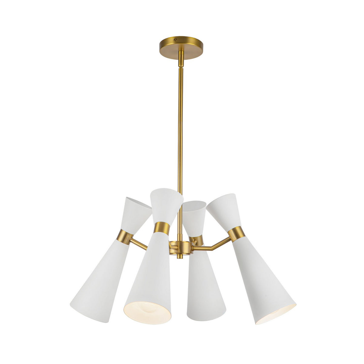 Alora - CH574424WHAG - Four Light Chandelier - Blake - White/Aged Gold