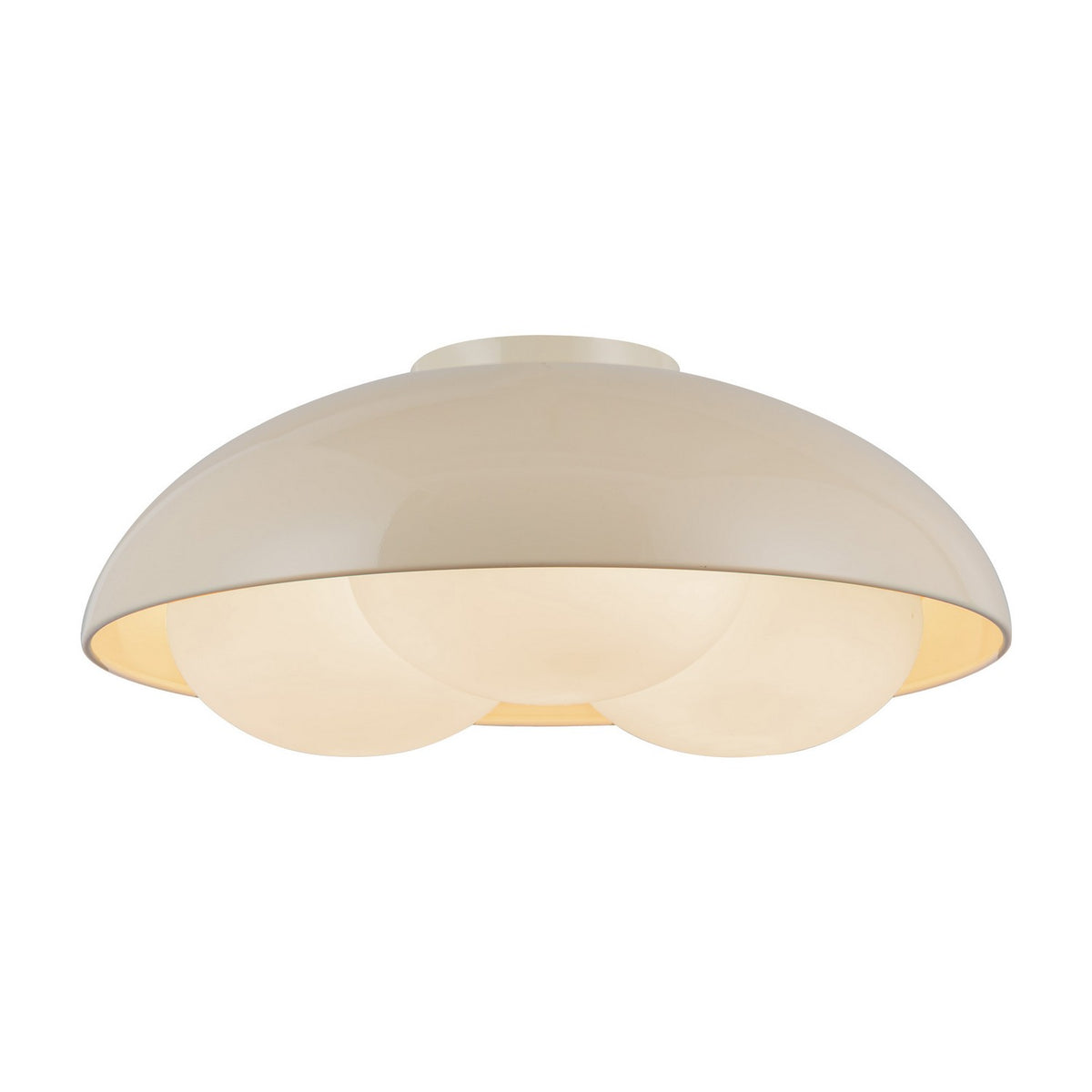 Alora - FM495316PWOP - Three Light Flush Mount - Robyn - Pearl White/Opal Glass