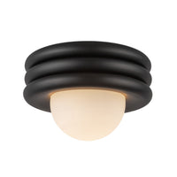 Alora - SF426012MB - One Light Semi-Flush Mount - Harvey - Matte Black