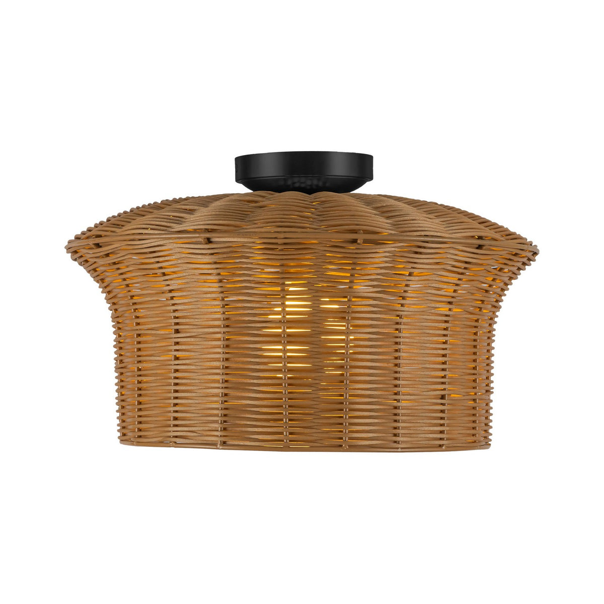 Alora - SF641016MB - One Light Semi-Flush Mount - Kai - Matte Black