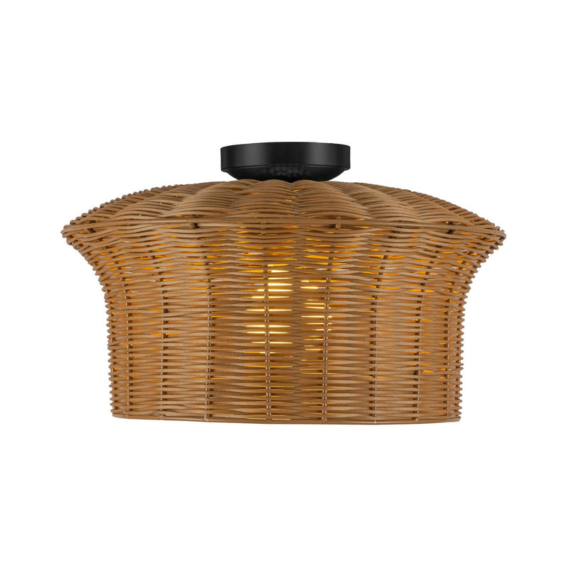 Alora - SF641016MB - One Light Semi-Flush Mount - Kai - Matte Black