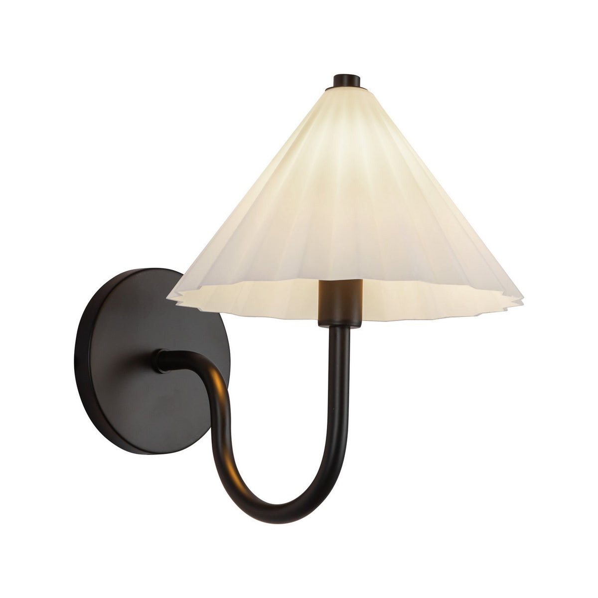 Alora - WV451808MBOP - One Light Vanity - Serena - Matte Black/Opal Glass