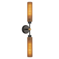 Alora - WV491223MBTJ - Two Light Vanity - Colby - Matte Black/Tan Jute