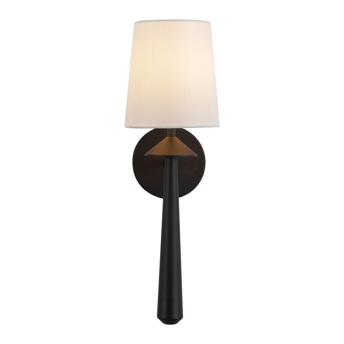Alora - WV497106MBWL - One Light Vanity - Bridgette - Matte Black/White Linen