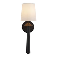 Alora - WV497106MBWL - One Light Vanity - Bridgette - Matte Black/White Linen