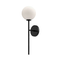 Alora - WV549101MBOP - One Light Wall Sconce - Cassia - Matte Black/Opal Matte Glass