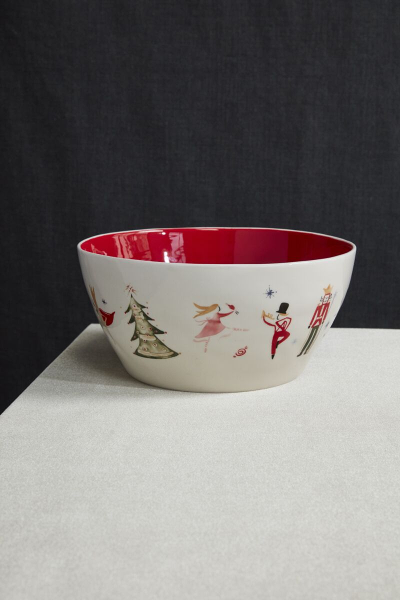 Design Shop Off-White Nutcracker Ballet Collection Bowl, 10" X 4.75".