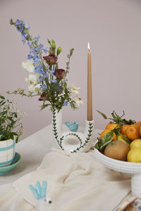 Design Shop White Perched Collection Budvase, 7" X 7.75"