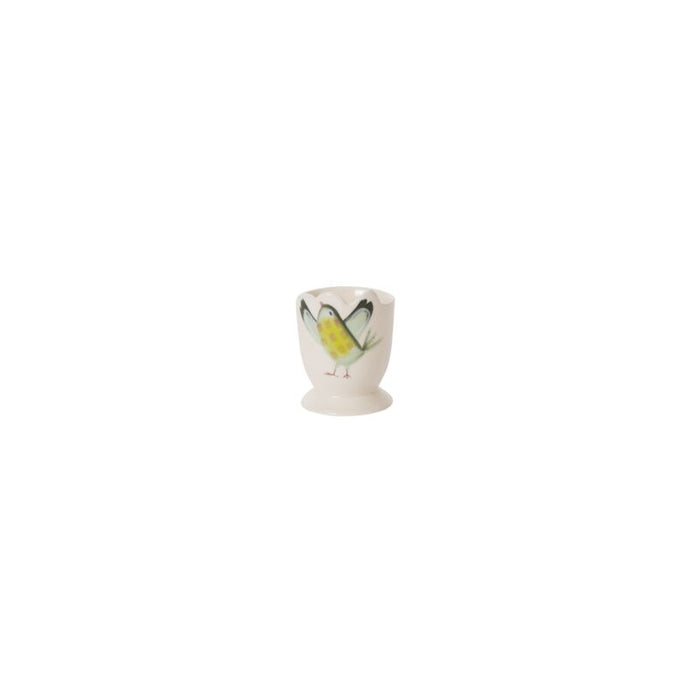 Design Shop White Celebrate Spring Collection Bird Eggcup, 2" X 2.75", Set of 4.