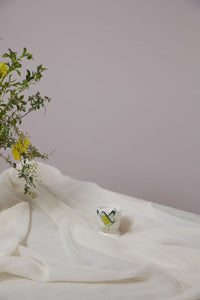 Design Shop White Celebrate Spring Collection Bird Eggcup, 2" X 2.75", Set of 4.