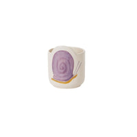Design Shop White Celebrate Spring Collection Snail Pot, 3.5" X 4.5", Set of 4.