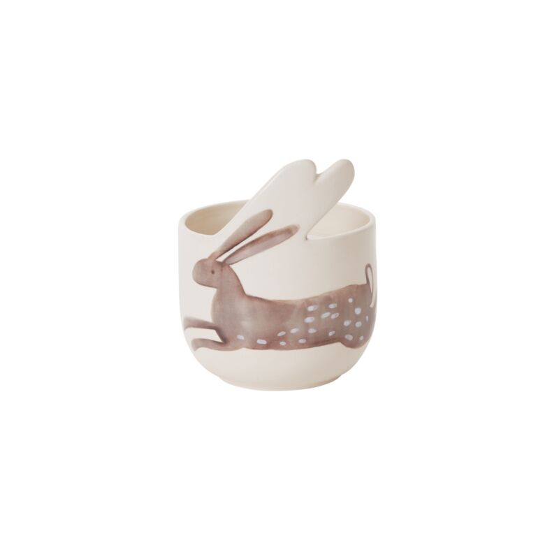 Design Shop White Celebrate Spring Collection Bunny Pot, 5" X 6.25", Set of 4.