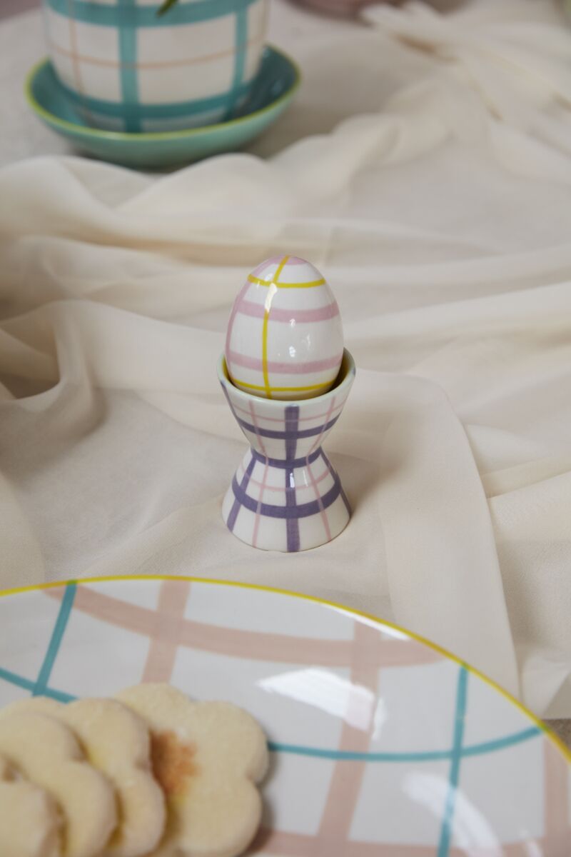 Design Shop Purple Bertie Tabletop Collection Egg Cup, 2.25" X 3", Set of 4.
