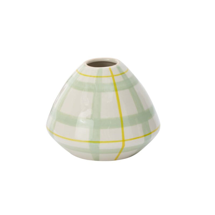 Design Shop Green Bertie Collection Vase, 6" X 5", Set of 2.