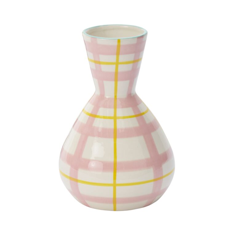 Design Shop Pink Bertie Collection Vase, 5.5" X 8", Set of 2.