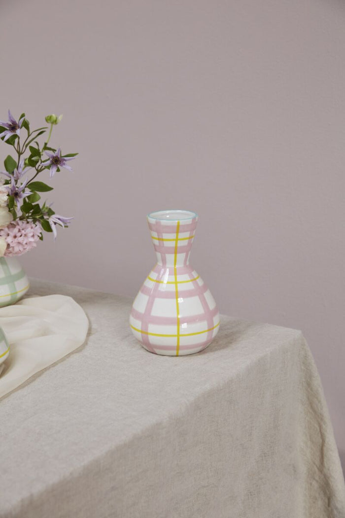 Design Shop Pink Bertie Collection Vase, 5.5" X 8", Set of 2.