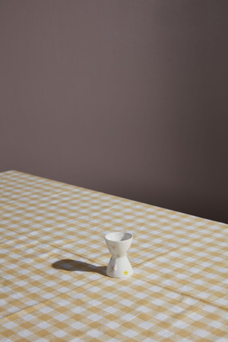 Design Shop Multicolor Ditsy Tabletop Collection Egg Cup, 2" X 3", Set of 4.