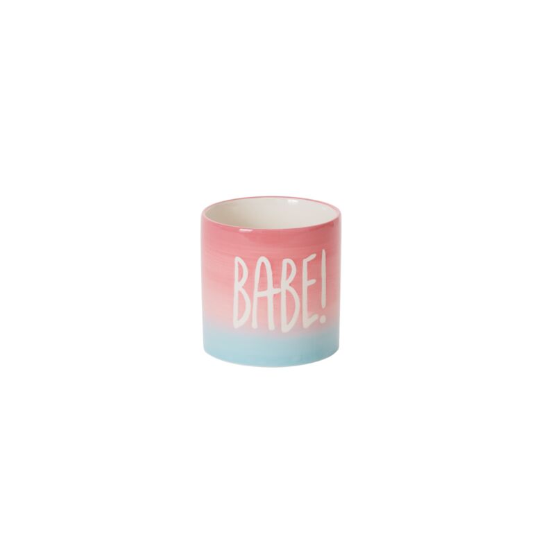 Design Shop Pink Love Out Loud Collection Pot, 4" X 4", Set of 4.