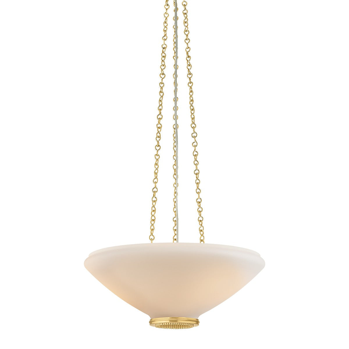 Hudson Valley - 2317-AGB - Three Light Pendant - Awosting - Aged Brass