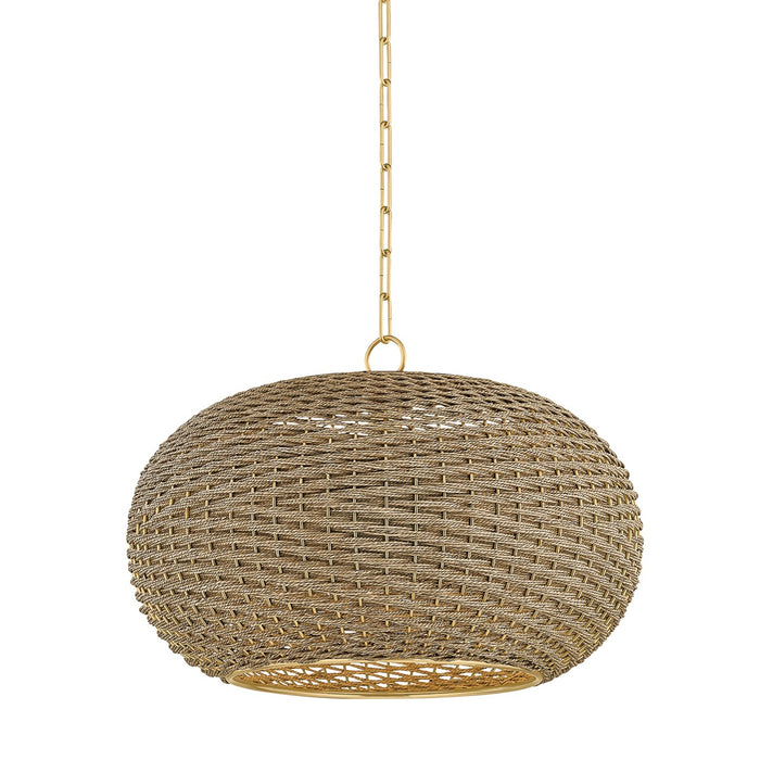 Hudson Valley - 5525-AGB - One Light Pendant - Penarth - Aged Brass
