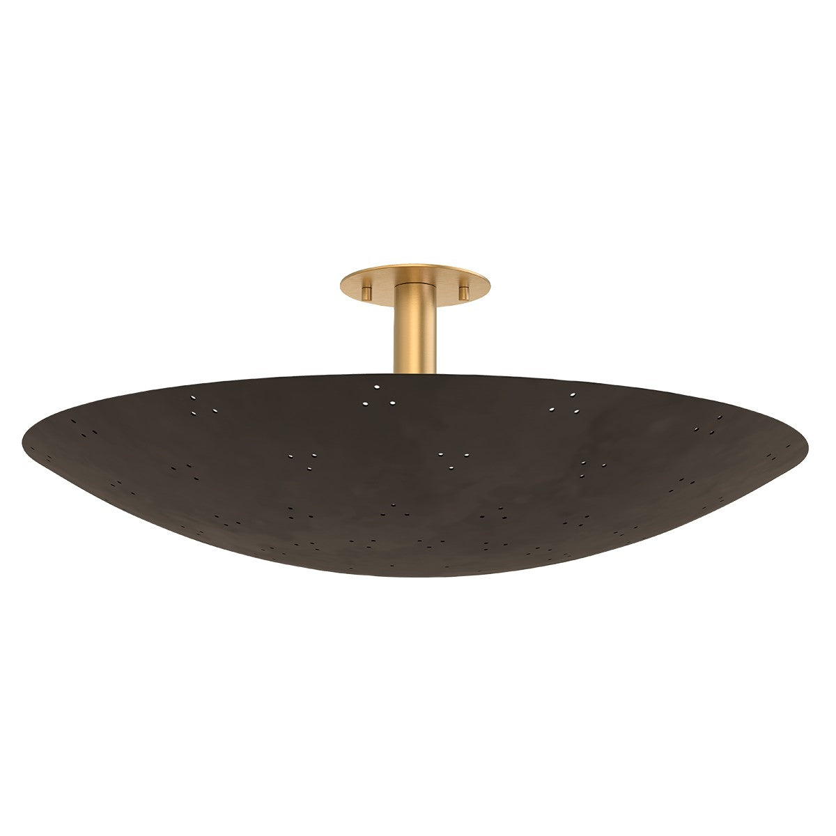 Hudson Valley - 8728-VB/BRZ - Three Light Flush Mount - Bern - Vintage Brass